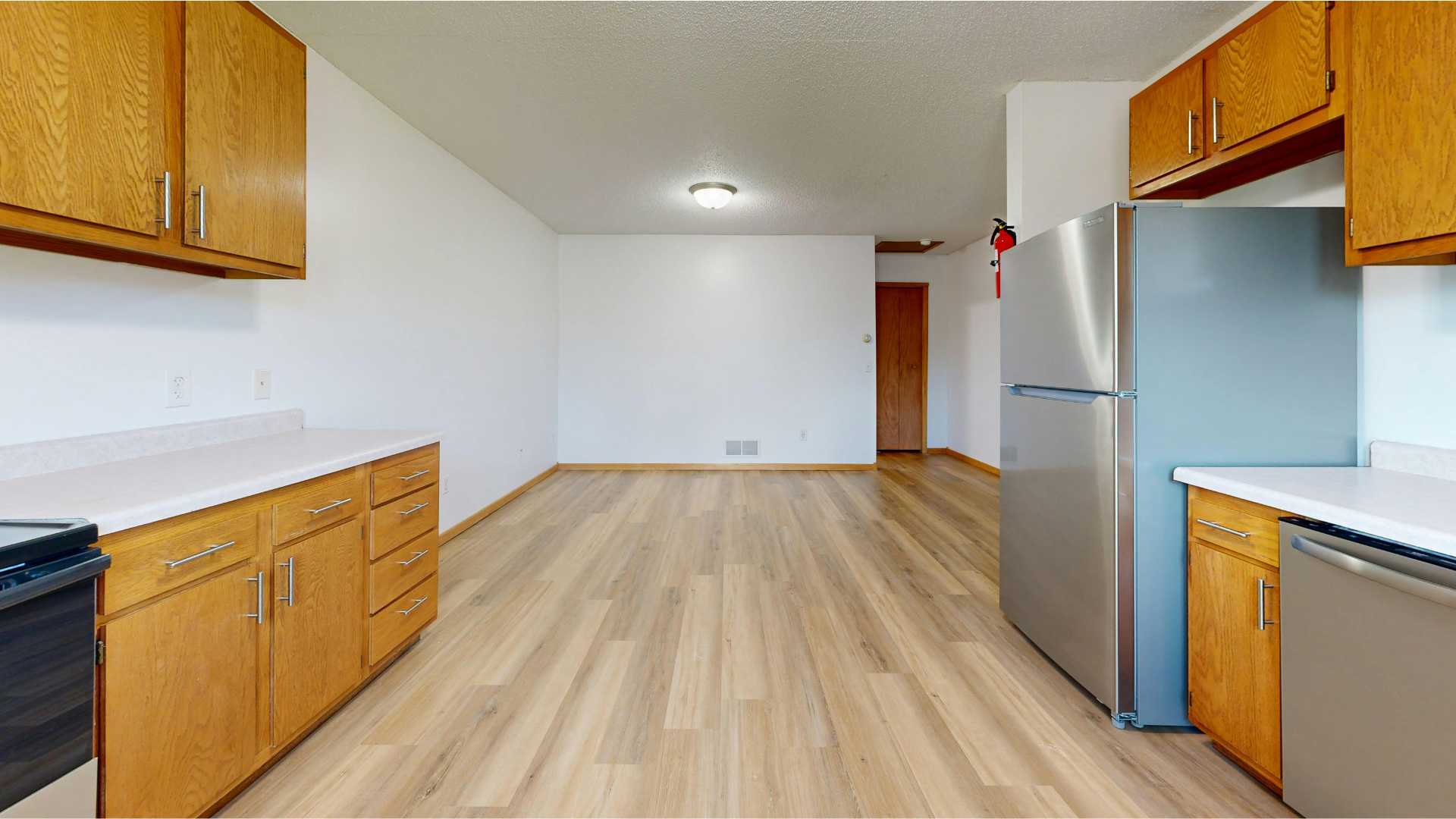 Hickory floors in gourmet kitchen design